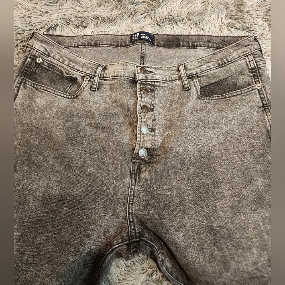 Gap Vintage Slim Button Fly Blackwash Demin - Picture 4 of 7